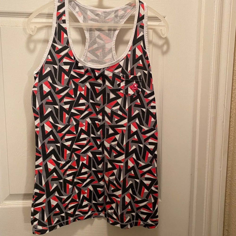 Women’s Medium Nike sleeveless Tank with black, red, gray figures